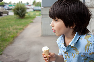 Image showing toddler with a ice-cream