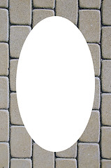 Image showing Path background fragment and white oval in center 