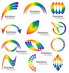 Image showing Rainbow logo vector collection