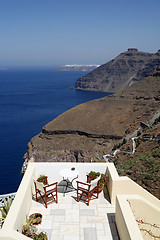 Image showing Santorini cliffs