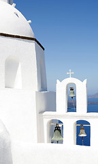 Image showing White belltower