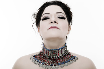 Image showing Sexy woman with artistic necklace