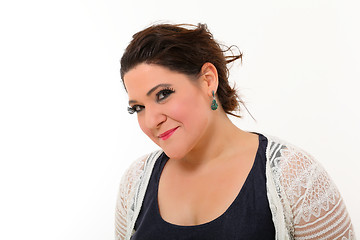 Image showing Pretty and smiling plus size woman