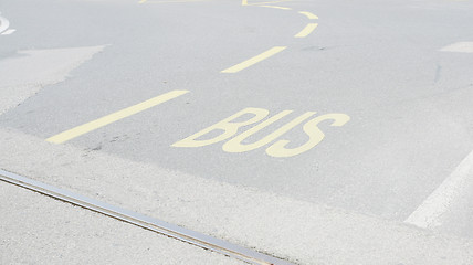 Image showing Bus lane asphalt texture 