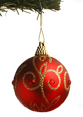 Image showing Red christmas ornament