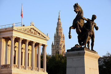 Image showing The Austrian Parliament in Vienna, Austria