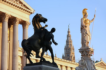 Image showing The Austrian Parliament in Vienna, Austria