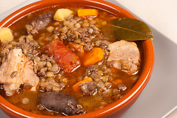 Image showing Spanish lentil stew