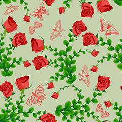 Image showing seamless floral pattern