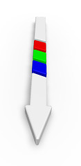 Image showing arrow with rgb stripes