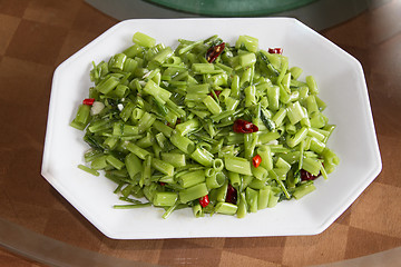 Image showing Fried Water Spinach 