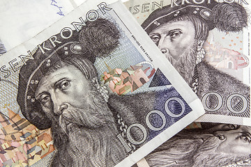 Image showing Swedish currency -1000 Kronor