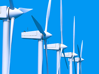 Image showing Wind farm generators