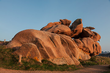 Image showing Rocks on the Pink Granite Coast