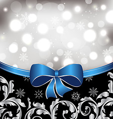 Image showing Christmas floral background, ornamental design elements