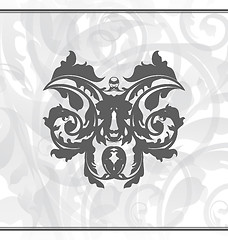 Image showing Damask ornamental background or wallpaper