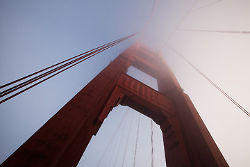 Image showing Golden Gate Bridge in the fog