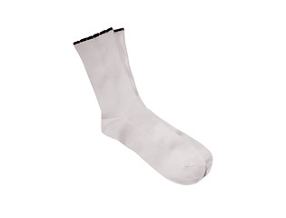 Image showing a white pair of sock