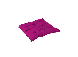 Image showing bright purple pillow isolated on white