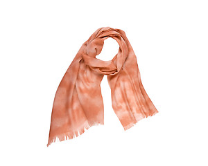 Image showing Fashionable scarf on white background