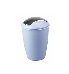 Image showing green trash bin over a white background