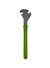 Image showing Green wrench isolated on white