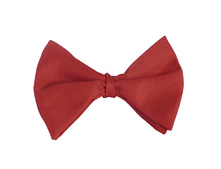 Image showing Red tie-bow isolated on white