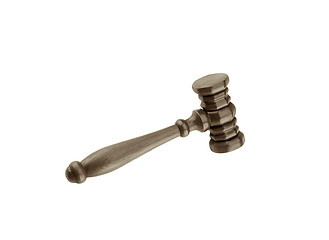 Image showing Wooden justice gavel isolated