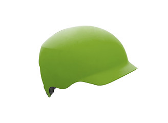 Image showing Green helmet isolated on white