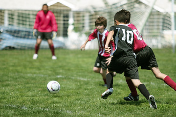 Image showing Boys Playing Soccer