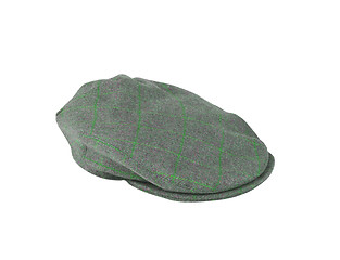 Image showing green felt man's cap isolated on white