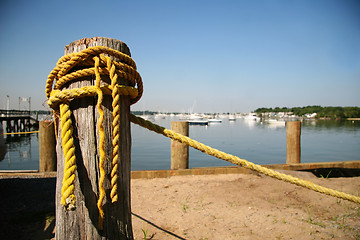 Image showing Old yellow rope