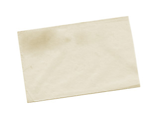 Image showing Yellow envelope backside isolated on white