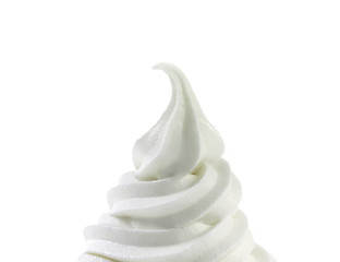 Image showing Vanilla soft ice cream on white - very beautiful