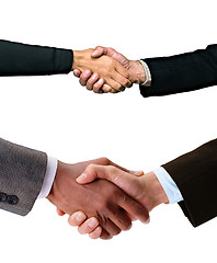 Image showing handshake isolated on white background