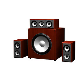 Image showing computer speakers on a white background