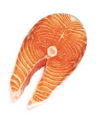 Image showing salmon steak red fish