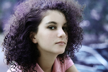 Image showing Girl with curly hair