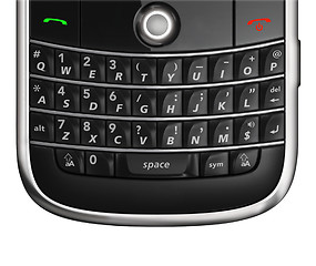 Image showing Cell phone keyboard close up