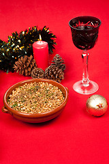 Image showing Cold Christmas salad