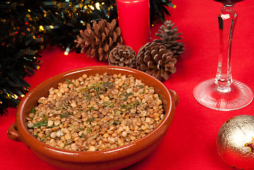Image showing Christmas lentils