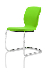 Image showing isolated green chair on white