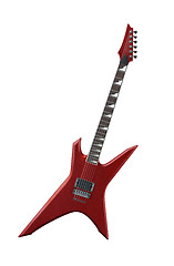 Image showing Red guitar