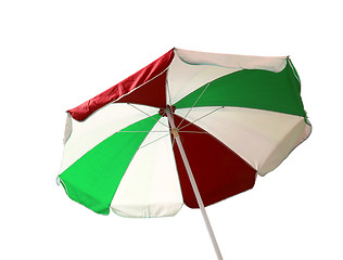 Image showing colorful umbrella, isolated on white