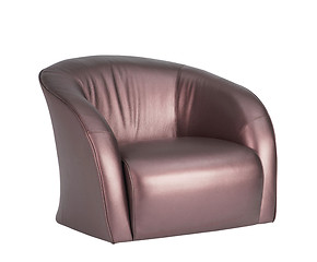 Image showing business leather armchair isolated at white