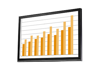 Image showing Tablets with a bar graph