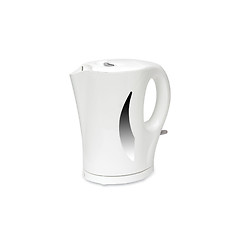 Image showing White electric kettle isolated on white