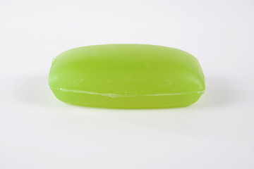 Image showing Green soap isolated on white background