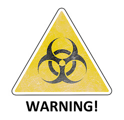 Image showing Warning sign isolated on white