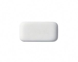 Image showing Close-up rubber eraser on white background